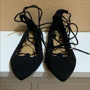 Gap Wrap Tie Black Slides
